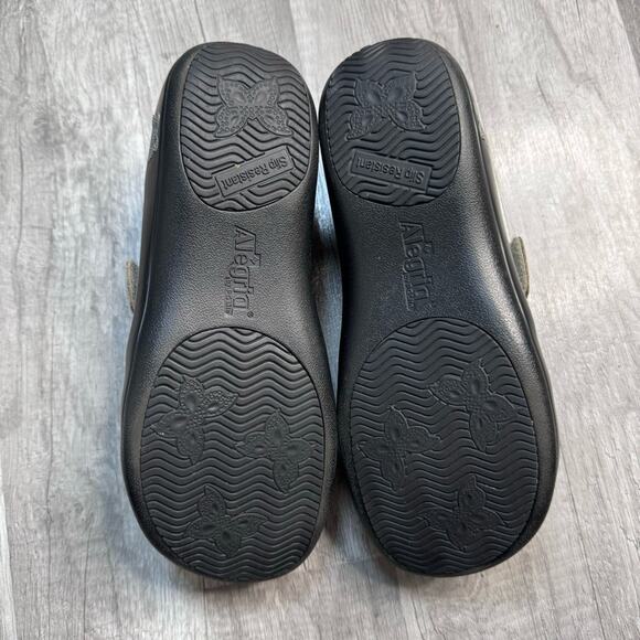 Alegria Womens Khloe Clogs Shoes Brown Leather Distressed Size 37 US 6.5 - Picture 7 of 8